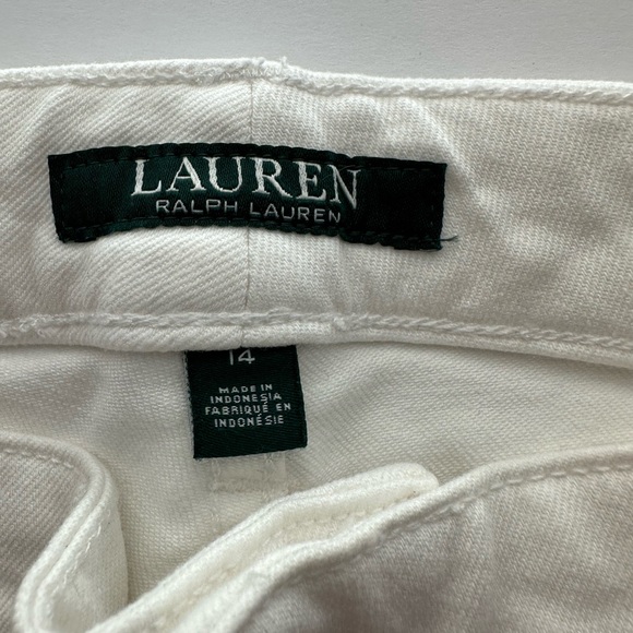 Lauren Ralph Lauren Women's Size 14 Jeans White Cotton Elastane Straight Denim - Picture 3 of 10